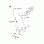 Схема узла: Brake pedal/torque link для Kawasaki VN900 Vulcan 900 Classic LT