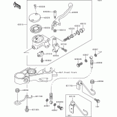 Схема узла: Передний тормозной цилиндр для Kawasaki EN500 Vulcan 500 LTD