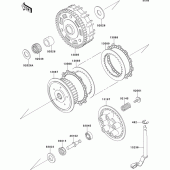 Схема вузла: Зчеплення для Kawasaki VN800 Vulcan 800 Drifter