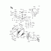 Схема вузла: Радіатор для Kawasaki EX500 Ninja 500R