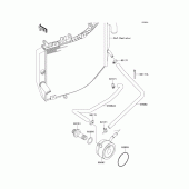 Схема узла: Масляный охладитель для Kawasaki ZX600 ZZ-R600