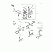 Схема вузла: Передній гальмівний циліндр для Kawasaki ZX600 GPX600R