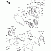 Схема вузла: Engine cover(s) для Kawasaki BN125 Eliminator