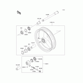 Схема вузла: Front wheel для Kawasaki ZX750 Ninja ZX-7