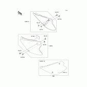 Схема вузла: Side covers для Kawasaki KX85 KX85-II