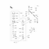 Схема вузла: Задній гальмівний циліндр Kawasaki ZX600 Ninja ZX-6