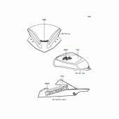 Схема вузла: Наклейка (Зелений) (LFF) для Kawasaki EX250 Ninja 250