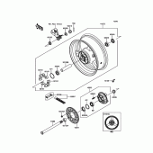 Схема узла: Ступица заднего колеса для Kawasaki ZX1000 Ninja ZX-10R ABS