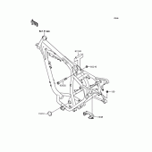 Схема вузла: Кріплення двигуна для Kawasaki BJ250 Estrella RS