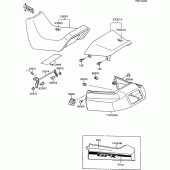 Схема узла: Сиденье для Kawasaki ZX600 GPX600R