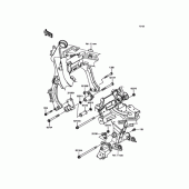 Схема вузла: Кріплення двигуна для Kawasaki EX400 Ninja 400R ABS