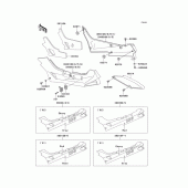 Схема вузла: Side cover/chain case(zx600-d2/d3)(1/2) для Kawasaki ZX600 Ninja ZX-6