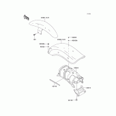 Схема вузла: Крило для Kawasaki EN500 Vulcan 500 LTD