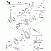 Схема вузла: Starter motor для Kawasaki EX500