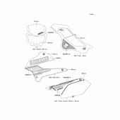 Схема вузла: Наклейки (Зелений VBF) для Kawasaki KLX250 D-Tracker X