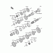 Схема узла: Трансмиссия для Kawasaki BJ250 Estrella