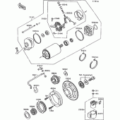 Схема вузла: Starter motor для Kawasaki VN1500 VN-15