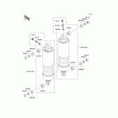 Схема узла: Подвеска/амортизатор для Kawasaki VN1500 VN1500 Drifter