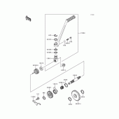 Схема вузла: Kickstarter mechanism для Kawasaki KMX125