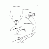 Схема вузла: Наклейки для Kawasaki ZG1400 1400GTR ABS