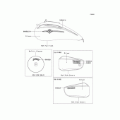 Схема узла: Decals(silver)(vn1500-p2) для Kawasaki VN1500 Vulcan 1500 Mean Streak