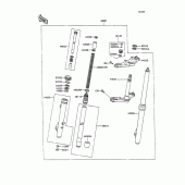 Схема узла: Передняя вилка(kx100-a2) для Kawasaki KX100
