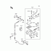 Схема узла: Передний тормозной цилиндр для Kawasaki KLX250 KLX250SR