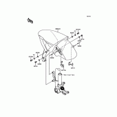 Схема вузла: Переднє крило для Kawasaki ZX1000 Ninja ZX-10R