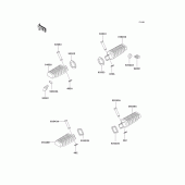 Схема узла: Подножки для Kawasaki KLE250 Anhelo