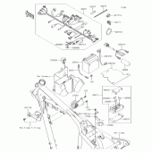 Схема вузла: Провід та електричні компоненти для Kawasaki BJ250