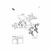 Схема узла: Переднее крыло для Kawasaki ZX636 Ninja ZX-6R ABS KRT Edition