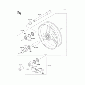 Схема вузла: Front wheel для Kawasaki ZX1100 GPZ1100
