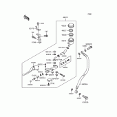 Схема вузла: Clutch master cylinder для Kawasaki ZX750 Ninja ZX-7R