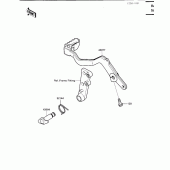 Схема узла: Лапка тормоза для Kawasaki KL650 KLR650