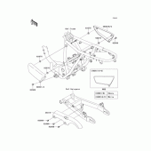 Схема вузла: Задні бічні обтічники & Захист ланцюга для Kawasaki BJ250 250TR