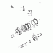 Схема узла: Сцепление для Kawasaki KL250 KLR250
