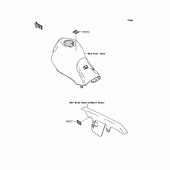 Схема вузла: Інформаційні наклейки для Kawasaki KL250 KL250 Super Sherpa