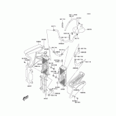 Схема узла: Радиатор (Klx400-b1) для Kawasaki KLX400 KLX400R