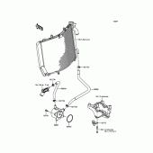 Схема вузла: Олійний охолоджувач для Kawasaki ZX1400 ZZR1400 ABS
