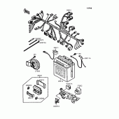 Схема вузла: Електроустаткування для Kawasaki EL250 Eliminator 250LX