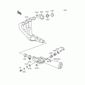 Схема вузла: Вихлопна система для Kawasaki ZR400 Zephyr X