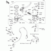 Схема узла: Передний тормозной цилиндр для Kawasaki ZX1000 Ninja ZX-10R ABS