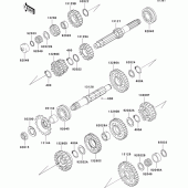 Схема вузла: Трансмісія для Kawasaki ZX1100 ZZ-R1100