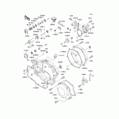 Схема вузла: Engine cover(s)(1/2) для Kawasaki KX250/ KX252 KX250