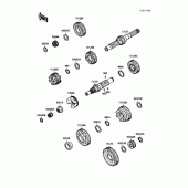 Схема узла: Трансмиссия для Kawasaki VN1500 Vulcan 88