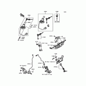 Схема узла: Замок зажигания для Kawasaki ZX1000 Ninja H2R