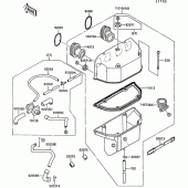 Схема вузла: Повітряний фільтр Kawasaki ZX1000 ZX-10