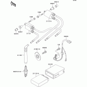 Схема узла: Катушка зажигания для Kawasaki ZX750 ZXR750