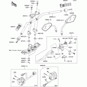Схема вузла: Кермо & Пульт управління кермовим для Kawasaki ZR750 Z750