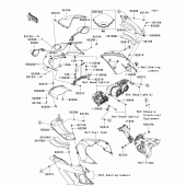 Схема вузла: Облицювальні елементи Kawasaki ZX1400 ZZR1400 ABS